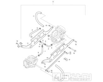 11 Držák / Připojení karburátoru - Hyosung GT 650 R TTC