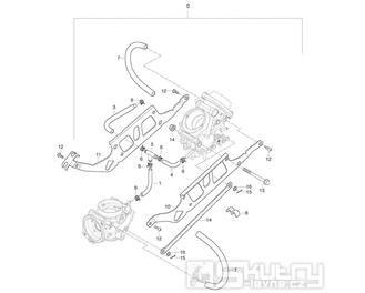 11 Držák / Připojení karburátoru - Hyosung GT 650 S & R