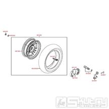 F08 Zadní kolo s brzdou - Kymco Like 50 4T KG10AA