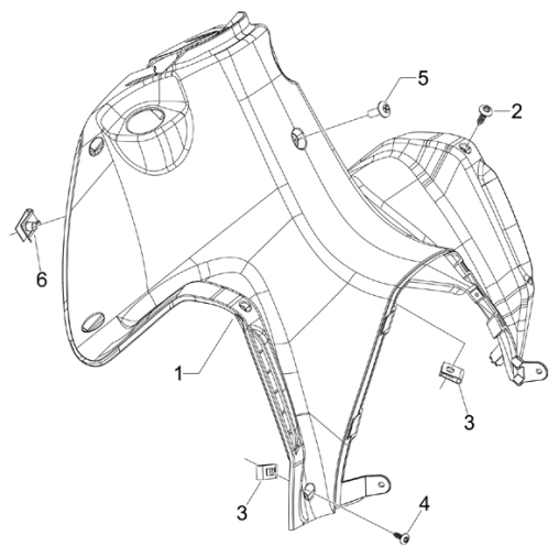 2.30 Předkolenní plast - Gilera Runner 50 SP 2008-2009 (ZAPC46100)