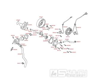 E08 Magneto dobíjení / vodní čerpadlo - Kymco Grand Dink 125S