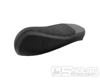 Černý potah sedadla s černým prošíváním pro Vespa GTS 125, 300