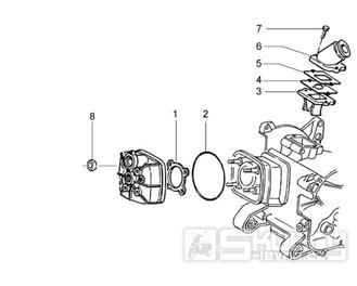 T5 Hlava válce, těsnění hlavy válce - Gilera Runner Purejet 50 1998-2005 (ZAPC36100)