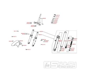 F06 Řízení / přední blatník - Kymco Agility 50 City 4T