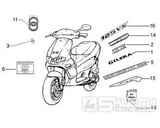 T27 Samolepky, loga - Gilera Runner VX 125 4T (ZAPM24100, ZAPM24000)