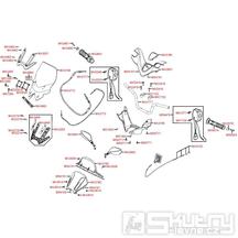 F03 Gripy / zrcátka / řídítka / kapotáž řídítek - Kymco Xciting 500i [AFI]