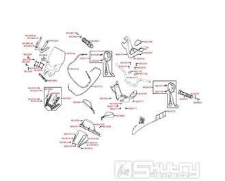 F03 Gripy / zrcátka / řídítka / kapotáž řídítek - Kymco Xciting 500i [AFI]