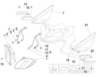 6.03 Přední světlo a blinkry - Gilera Nexus 500 4T LC 2006 UK (ZAPM35200)