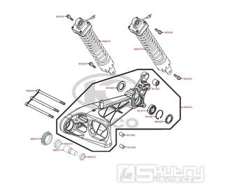 F16 Zadní tlumič a kyvné rameno - Kymco MyRoad 700i ABS SAADAB