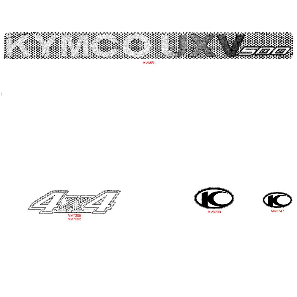 F27 Samolepky - Kymco UXV 500