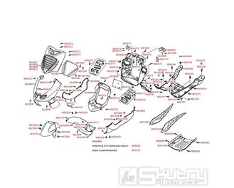 F05 Přední kapotáž a podlaha - Kymco Dink 250 (Bet & Win)