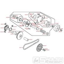 E05 Variátor - Kymco Xciting 250i AFI