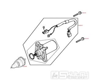 E06 Elektrický startér - Kymco Like 50 2T KE10AA