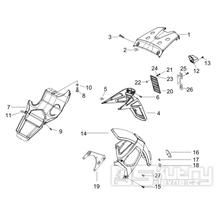 2.37 Zadní kryt, blatník - Gilera Runner 200 VXR 4T LC 2005-2006 (ZAPM46200)