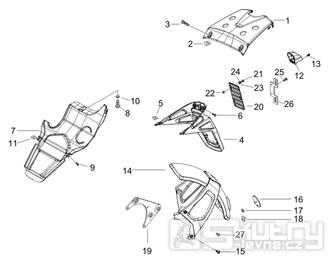 2.37 Zadní kryt, blatník - Gilera Runner 200 VXR 4T LC 2005-2006 (ZAPM46200)