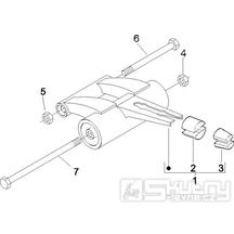 4.01 Uložení motoru - Gilera Runner 50 PureJet 2005-2006 UK (ZAPC46200)