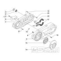 1.15 Kryt variátoru, přívod vzduchu pro variátor - Gilera Nexus 500 4T LC 2006-2008 (ZAPM35200)