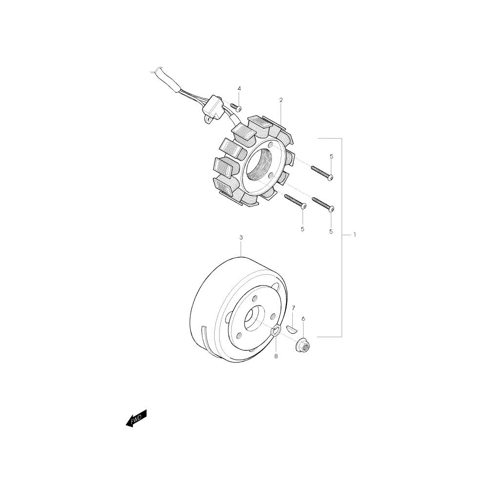 19 Magneto dobíjení - Hyosung Hyper 125