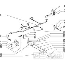 T38 Elektrodíly, klakson, regulátor napětí, zapalovací cívka - Gilera GSM 50ccm Morini do 2005 (VTBC08102...)