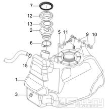 2.47 Palivová nádrž - Gilera Nexus 250 4T LC 2006 UK (ZAPM35300)