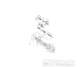 11 Spojka / Převodovka - Hyosung SB 50 Gamma