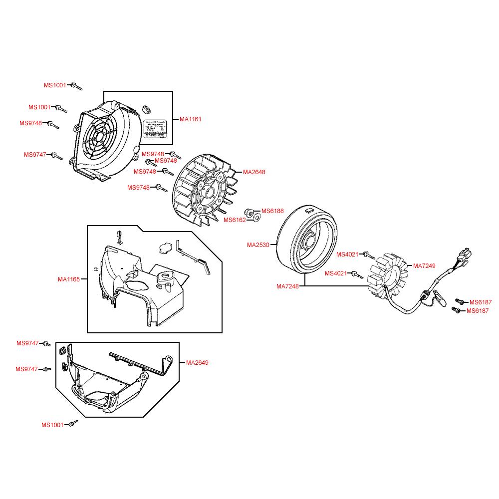 E07 Magneto dobíjení - Kymco Super 8 125 [Big Tyre] KL25SB