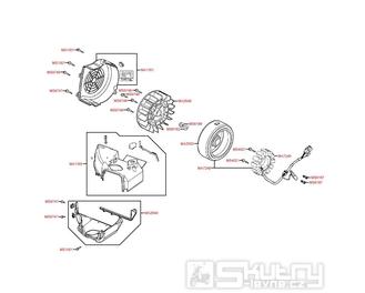 E07 Magneto dobíjení - Kymco Super 8 125 [Big Tyre] KL25SB