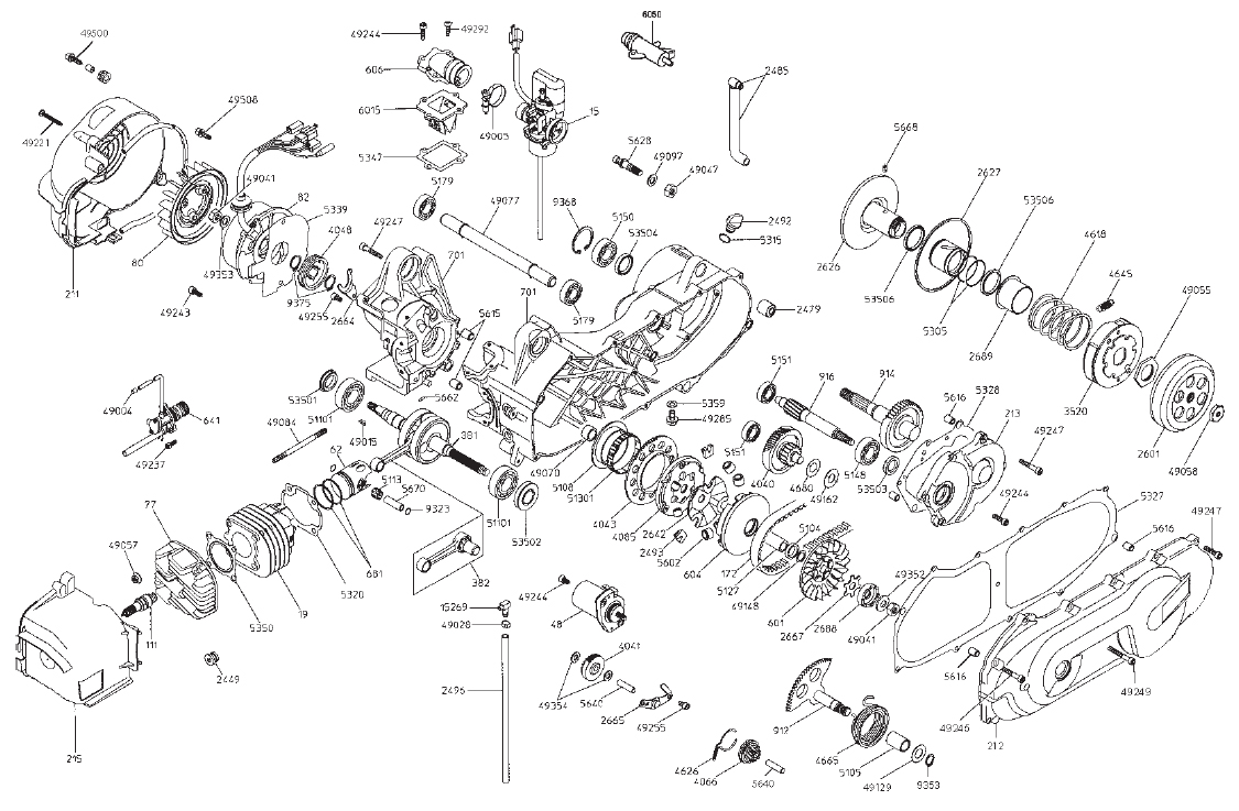 Motor - Malaguti Ciak 50 2T Monodisco Aria Kat