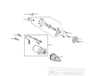 E07 Elektrický startér / olejové čerpadlo - Kymco Agility 50 Basic 4T