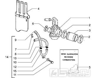 T16 Karburátor - Gilera Runner 50 do roku 1999 (ZAPC14000)