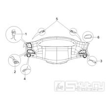 6.01 Přepínače světel a blinkrů, tlačítko startování a houkačky - Gilera Storm 50 2007 (ZAPC29000)