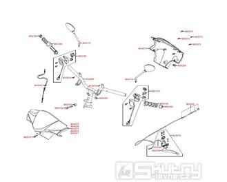 F03 Gripy / zrcátka / řídítka / kapotáž řídítek - Kymco Agility 125