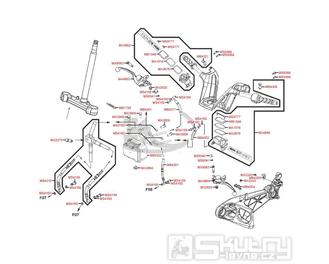 F04 Hlavní brzdový válec, brzdové potrubí a řídící jednotka ABS - Kymco MyRoad 700i ABS SAADAB