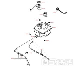 F10 Nádrž / Palivový kohout - Kymco DJ 50 S KG10B