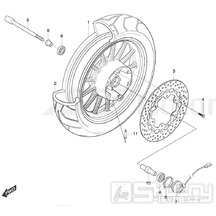 41 Přední kolo - Hyosung ST 700i