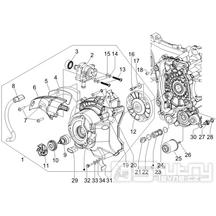 1.23 Kryt magneta dobíjení, olejový filtr - Gilera Runner 200 VXR 4T LC Race 2006 (ZAPM46400)