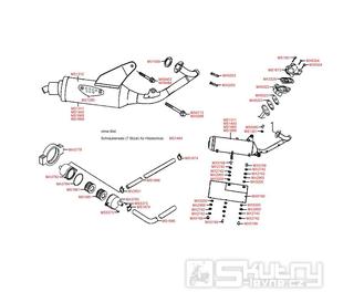 F15 Výfuk a sekundární vzduchový systém - Kymco Top Boy 50 (COBRA)