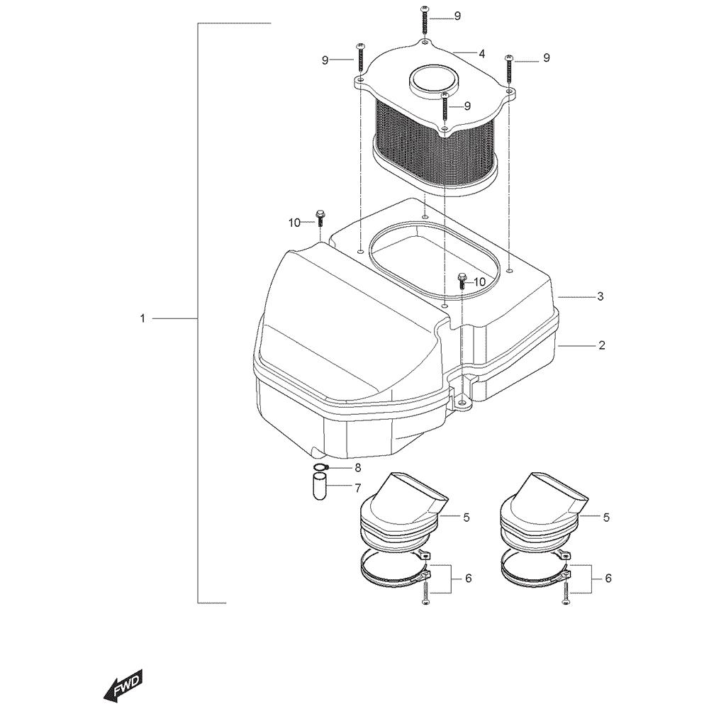 FIG11 Vzduchový filtr - Hyosung GT 125 NE