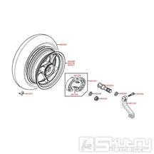 F08 Zadní kolo s brzdou - Kymco Super 9 AC 50