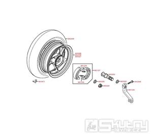 F08 Zadní kolo s brzdou - Kymco Super 9 AC 50