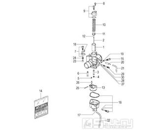 Karburátor - Malaguti XSM 50 Motard 2008