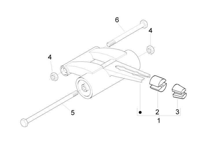 4.01 Uložení motoru - Gilera Runner 50 PureJet 2005-2006 (ZAPC46200)