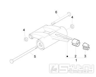 4.01 Uložení motoru - Gilera Runner 50 PureJet 2005-2006 (ZAPC46200)