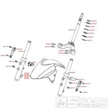 F06 Přední tlumiče / Sloupek řízení / Přední blatník - Kymco Yager GT125 E3 [SH25EA]