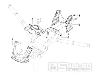 3.01 Kryt řidítek - Gilera Stalker 50 Naked 2008 (UK - ZAPC40102)