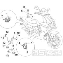 6.06 Regulátor napětí, zapalovací cívka a kabel - Gilera Runner 200 VXR 4T LC Race 2006 (ZAPM46400)