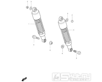 49 Zadní tlumiče - Hyosung GV 650i E