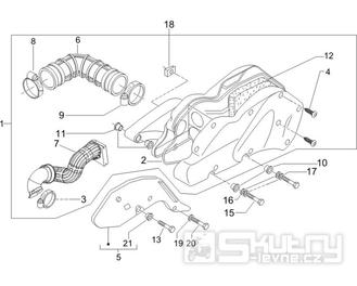 1.45 Vzduchový filtr - Gilera Runner 125 VX 4T 2005-2006 UK (ZAPM46100)