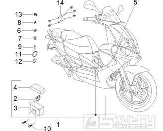 6.08 Elektroinstalace, pojistky - Gilera Runner 125 VX 4T 2007 (ZAPM46300)