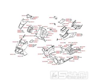 F05 Přední kapotáž / Podlaha - Kymco Super 9 AC 50 [Sports]